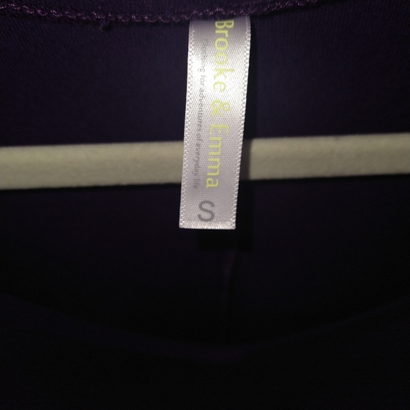 Brooke & Emma purple tunic top baby doll dress long sleeve loose fit scoop neck - Picture 2 of 5